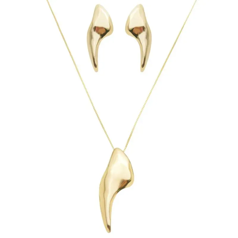 CONJUNTO BRINCO E COLAR EAR CUFF
